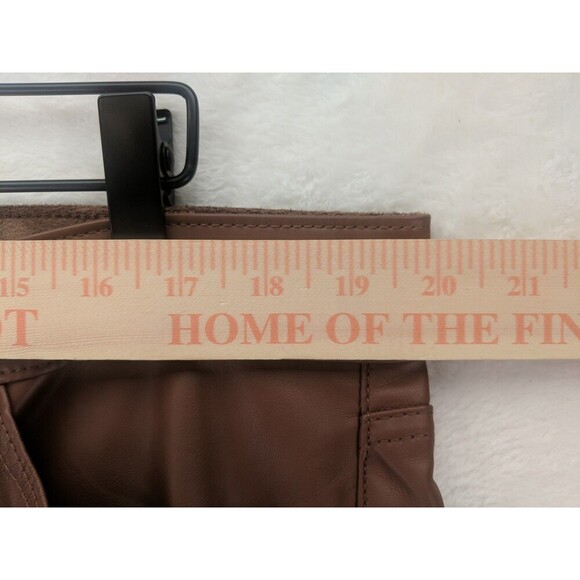 Torrid Perfect Skinny Faux Leather High Rise Pants 16T NWT Root Beer/Brown - Picture 9 of 13